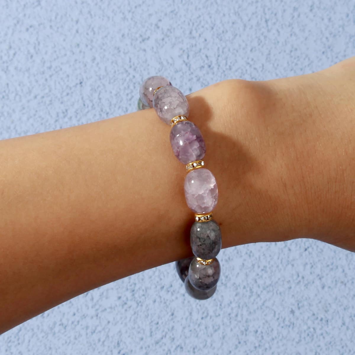 

Stone Beaded Bracelet, Purple