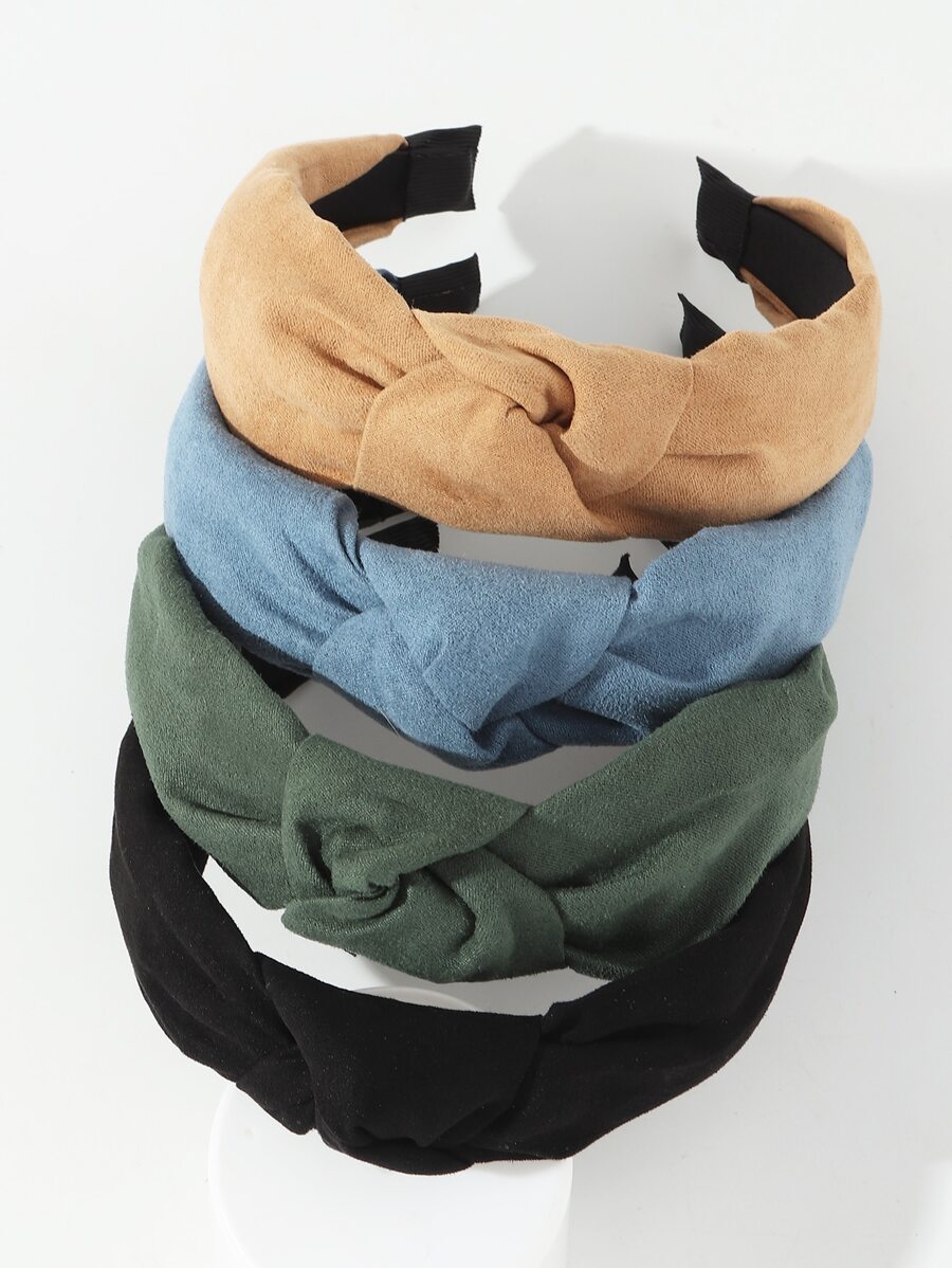 4pcs Knot Decor Headband - Multicolor - View 1