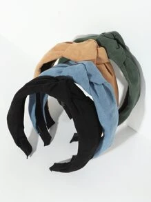 4pcs Knot Decor Headband - Multicolor - View 2