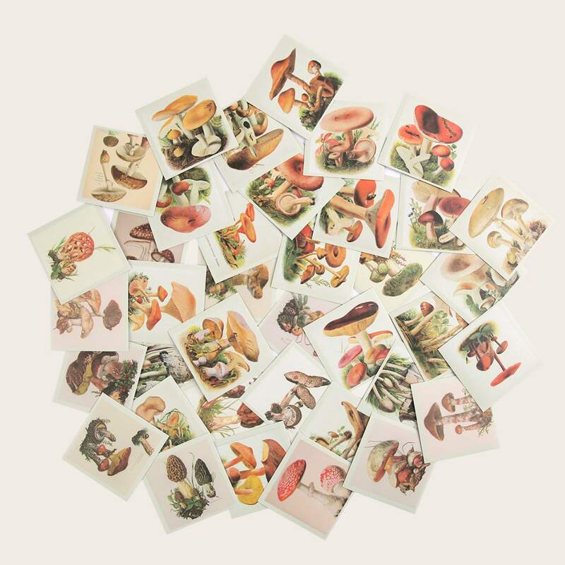 

1pc Mushroom Pattern Sticker, Multicolor