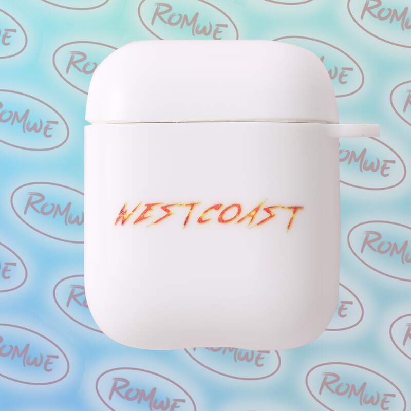 

Letter Graphic Case For AirPods, White