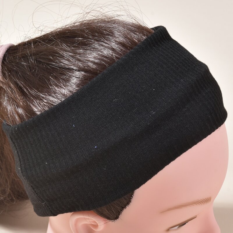 

2pcs Solid Knit Hair Band, Multicolor