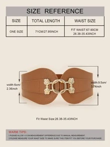 EMERY ROSE Flower Decor Corset Belt Elegant Halloween Summer, School Fall, Autumn, Halloween - Camel - View 2