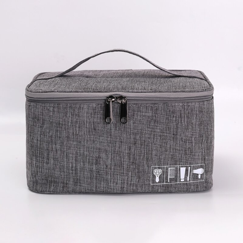 

Square Makeup Bag, Grey