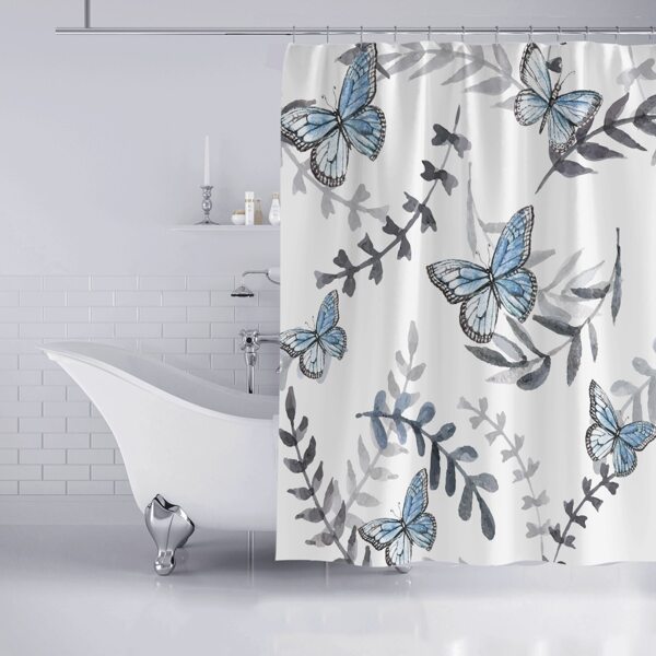 

Butterfly Print Shower Curtain, Multicolor