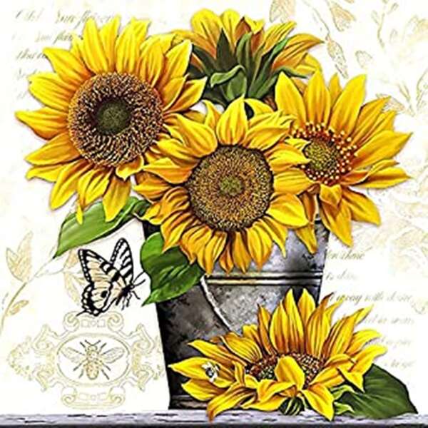 

Sunflower Pattern Diamond Painting Without Frame, Multicolor