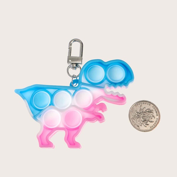 

Kids Colorblock Dinosaur Design Bag Charm, Multicolor