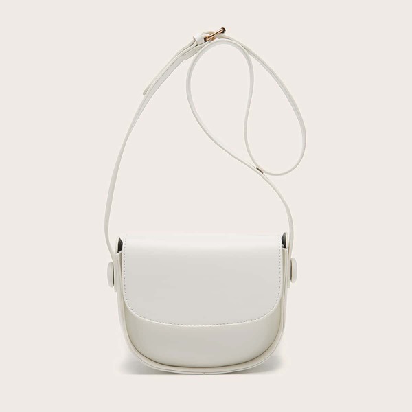 

Minimalist Flap Saddle Bag, White