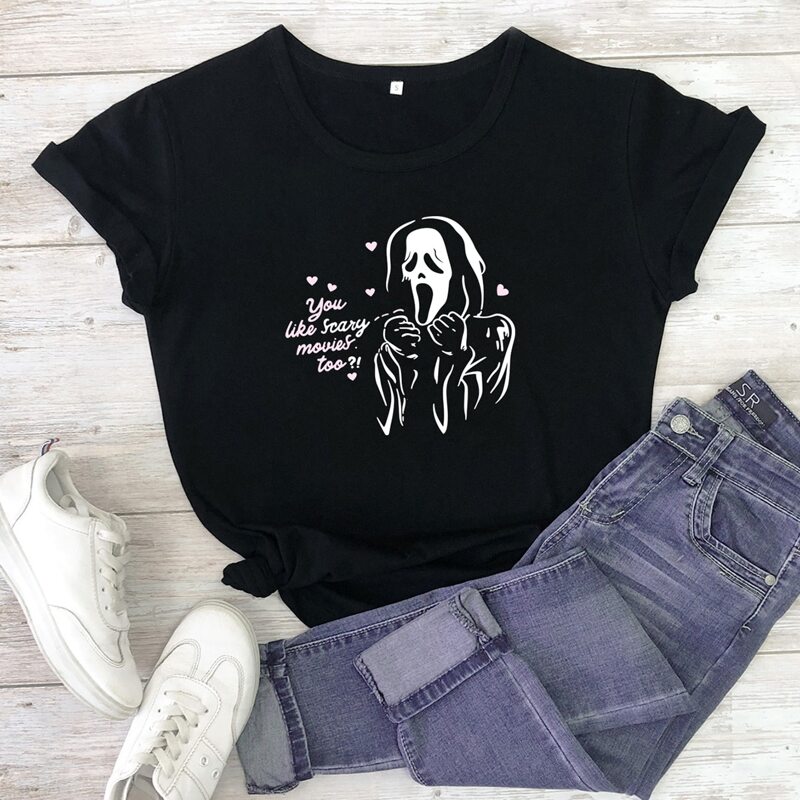 

Letter Skull Graphic Tee, Black