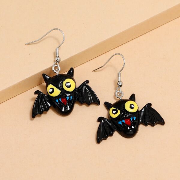 

Bat Decor Drop Earrings, Multicolor