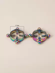 2pcs Nipple Piercing Jewelry - Multicolor - View 3