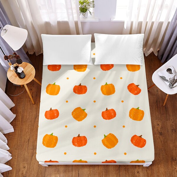 

Pumpkin Print Fitted Sheet, Multicolor
