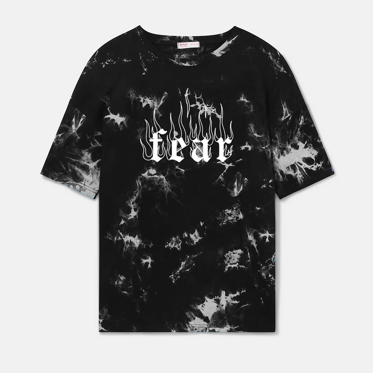 

Letter Fire Graphic Tie Dye Tee, Multicolor