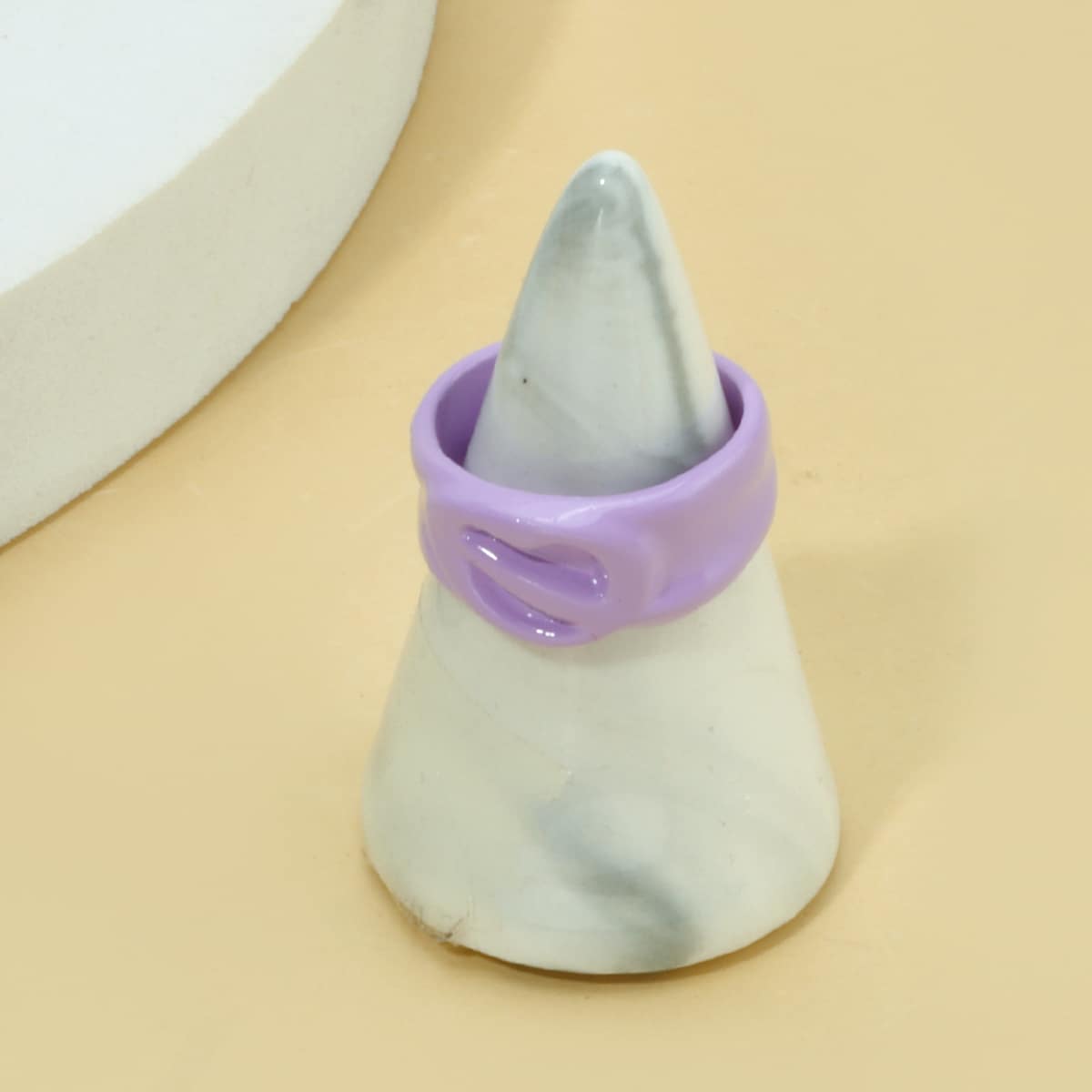 

1pc Simple Cuff Ring, Violet purple