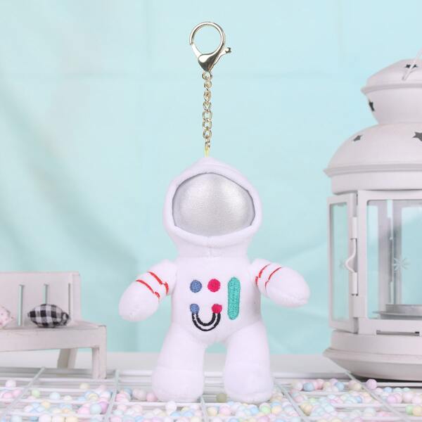 

Cartoon Astronaut Design Bag Charm, White