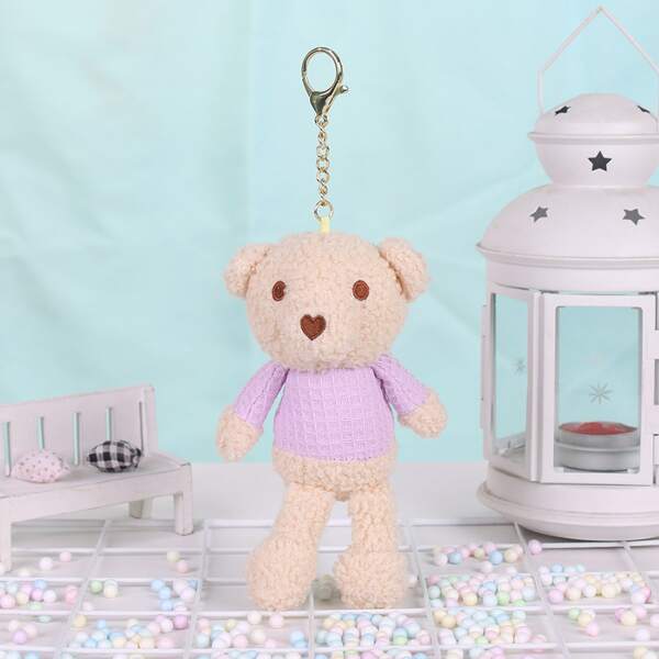 

Cartoon Bear Design Bag Charm, Purple