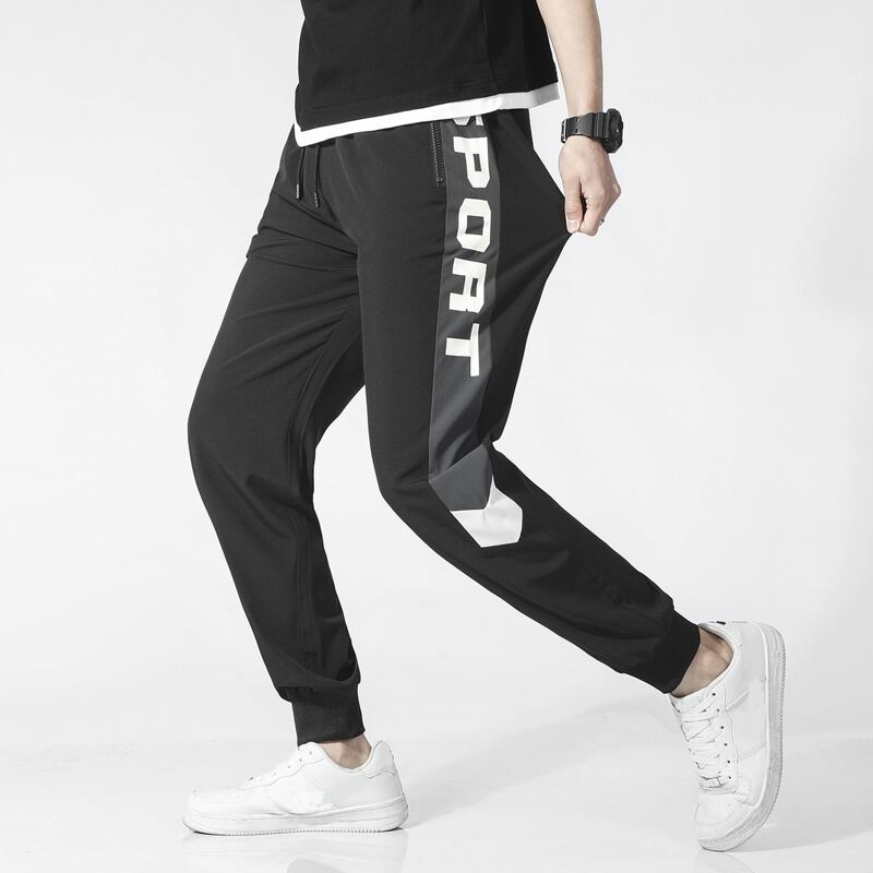 

Guys Letter Arrow Graphic Drawstring Joggers, Black