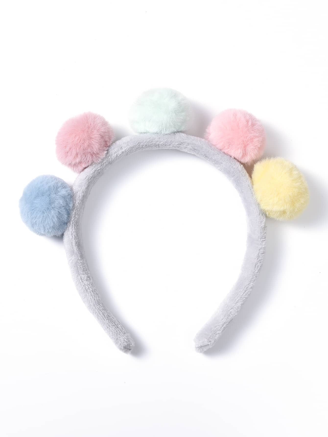 Colorful Pom Pom Headband - Multicolor - View 1