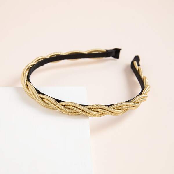 

Solid Twist Headband, Gold
