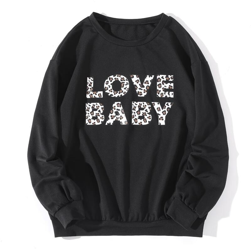 

Letter Graphic Pullover, Black