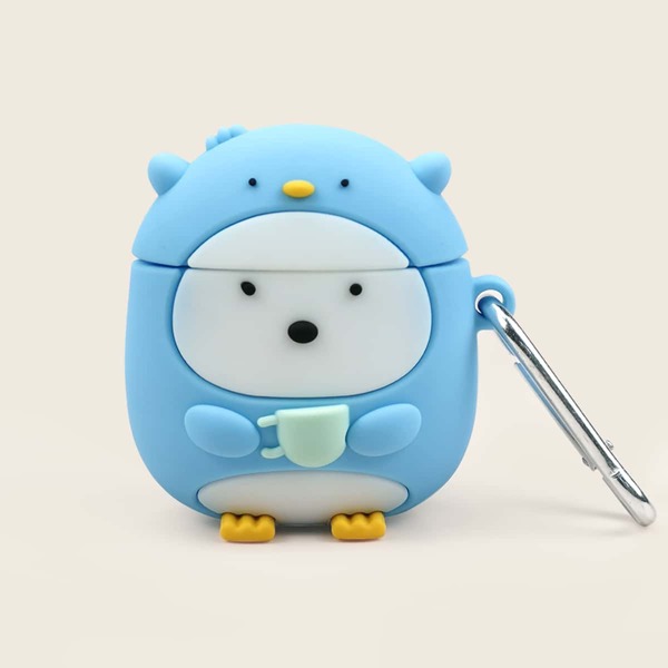 

Cartoon Bear Design Case For Airpods, Blue