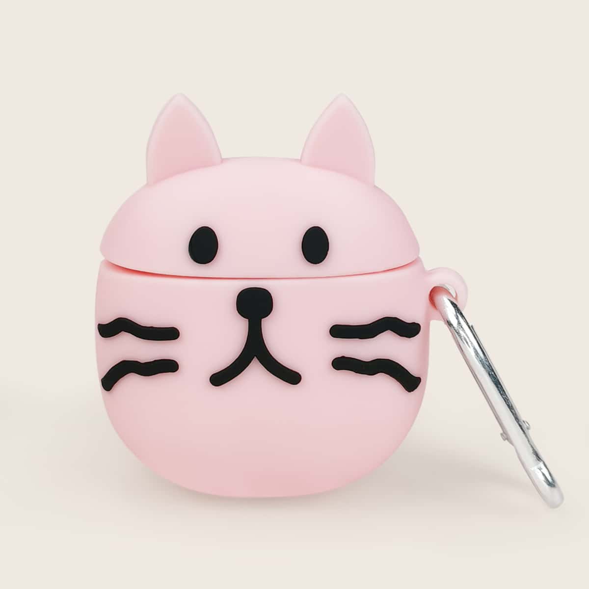 Cartoon Cat Design Case For Airpods, Pink