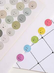 1sheet Random Expression Sticker - Multicolor - View 2