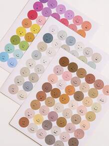1sheet Random Expression Sticker - Multicolor - View 3