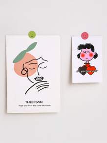 1sheet Random Expression Sticker - Multicolor - View 4