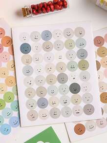 1sheet Random Expression Sticker - Multicolor - View 5