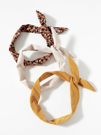 Söt 3 st blommönster hårband pannband turban pannband svettband, hårband höst vinter håraccessoarer för kvinnor för semesterkläder kvinna elegant halsduk kvinnor bandanas mjuk huvudbonad