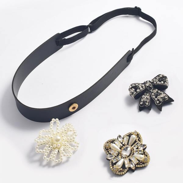 

Bow & Flower Decor DIY Hair Band, Multicolor