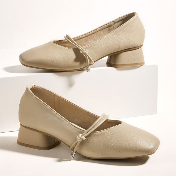 

Knot Decor Slip On Flats, Khaki