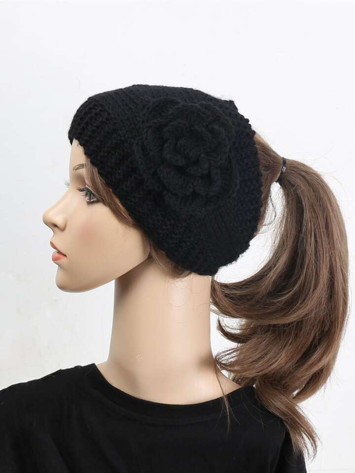 ニットフラワーデコレーションヘアバンド | SHEIN JAPAN