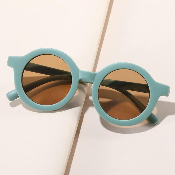 

Toddler Kids Round Frame Sunglasses, Mint blue