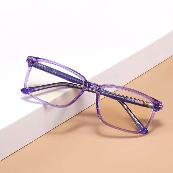 

Toddler Kids Geometric Frame Anti-Blue Light Eyeglasses, Purple