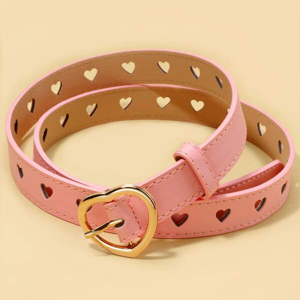 

Toddler Girls Heart Buckle Belt, Pink