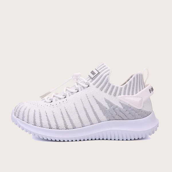 

Girls Drawstring Design Running Shoes, White