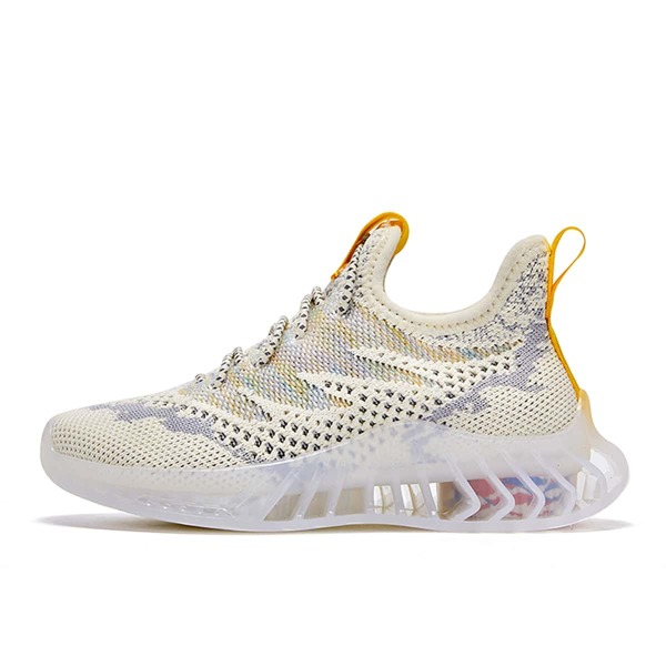 

Boys Lace Up Decor Knit Sneakers, Beige