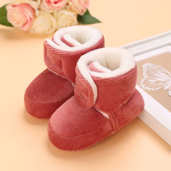 

Baby Textured Plush Inside Boots, Hot pink