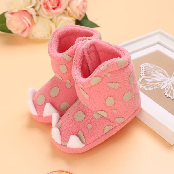 

Baby Allover Graphic Fluffy Boots, Pink