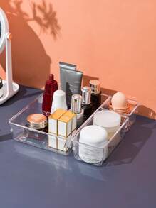 4pcs Clear Cosmetic Storage Box, Plastic Storage Drawer For Home - Clear - View 3