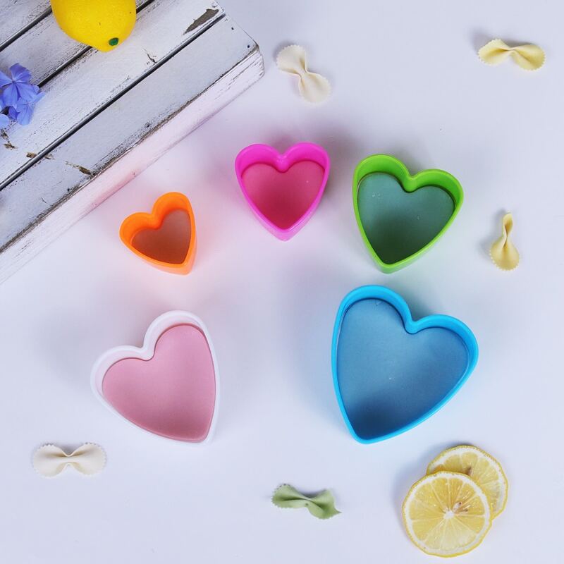

5pcs Heart Shaped Baking Mold, Multicolor