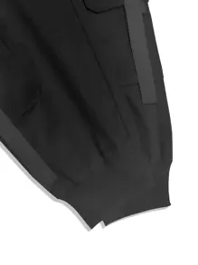 Manfinity Roghcode Men Flap Pocket Buckled Drawstring Waist Cargo Trousers - Black - View 5