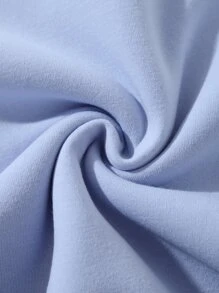 SHEIN EZwear Solid Drop Shoulder Thermal Lined Sweatshirt - Lilac Purple - View 5