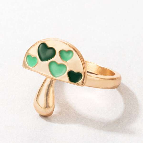 

Mushroom Decor Ring, Green