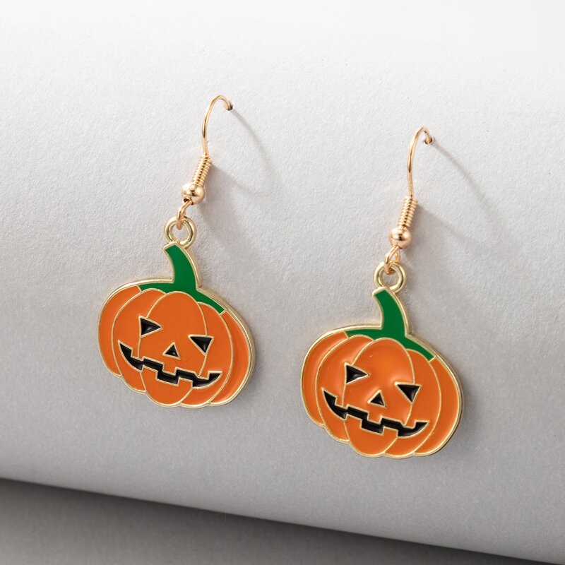 

Pumpkin Lantern Drop Earrings, Orange