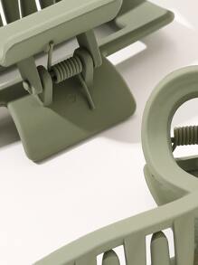 3 cái Vuốt Tóc Lớn - màu xanh lá - Xem 3