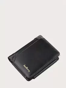 Baellerry Men Letter Graphic Fold Over Credit Card Pocket Wallet Tri-Fold ID Window Men Women Wallet Dad Gifts Multi Layer Tri-Fold Portable Minimalist Fashion Modern Business Anniversary On Valentine Day For Birthday Gift Male Men Women Wallet Men Women Wallet Men's Wallet Teacher Gifts Gift For Boyfriend Husband Gifts Uncle Gifts Gifts For Brothers Man Gift Ideals Gift Bag Present School Supplies Teacher Gifts Back To School For Men Wallet Purse Wallet Small Wallet Men Wallet Leather - Black - View 4