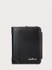 Baellerry Men Letter Graphic Fold Over Credit Card Pocket Wallet Tri-Fold ID Window Men Women Wallet Dad Gifts Multi Layer Tri-Fold Portable Minimalist Fashion Modern Business Anniversary On Valentine Day For Birthday Gift Male Men Women Wallet Men Women Wallet Men's Wallet Teacher Gifts Gift For Boyfriend Husband Gifts Uncle Gifts Gifts For Brothers Man Gift Ideals Gift Bag Present School Supplies Teacher Gifts Back To School For Men Wallet Purse Wallet Small Wallet Men Wallet Leather - Black - View 5